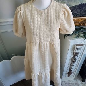 Cream Colored babydoll dress,  size med